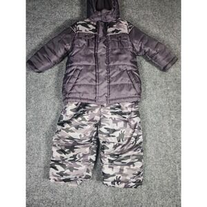iXtreme Baby Boys Camo Snowsuit 2pc Matching Set Puffer Jacket Snow Pants 24M